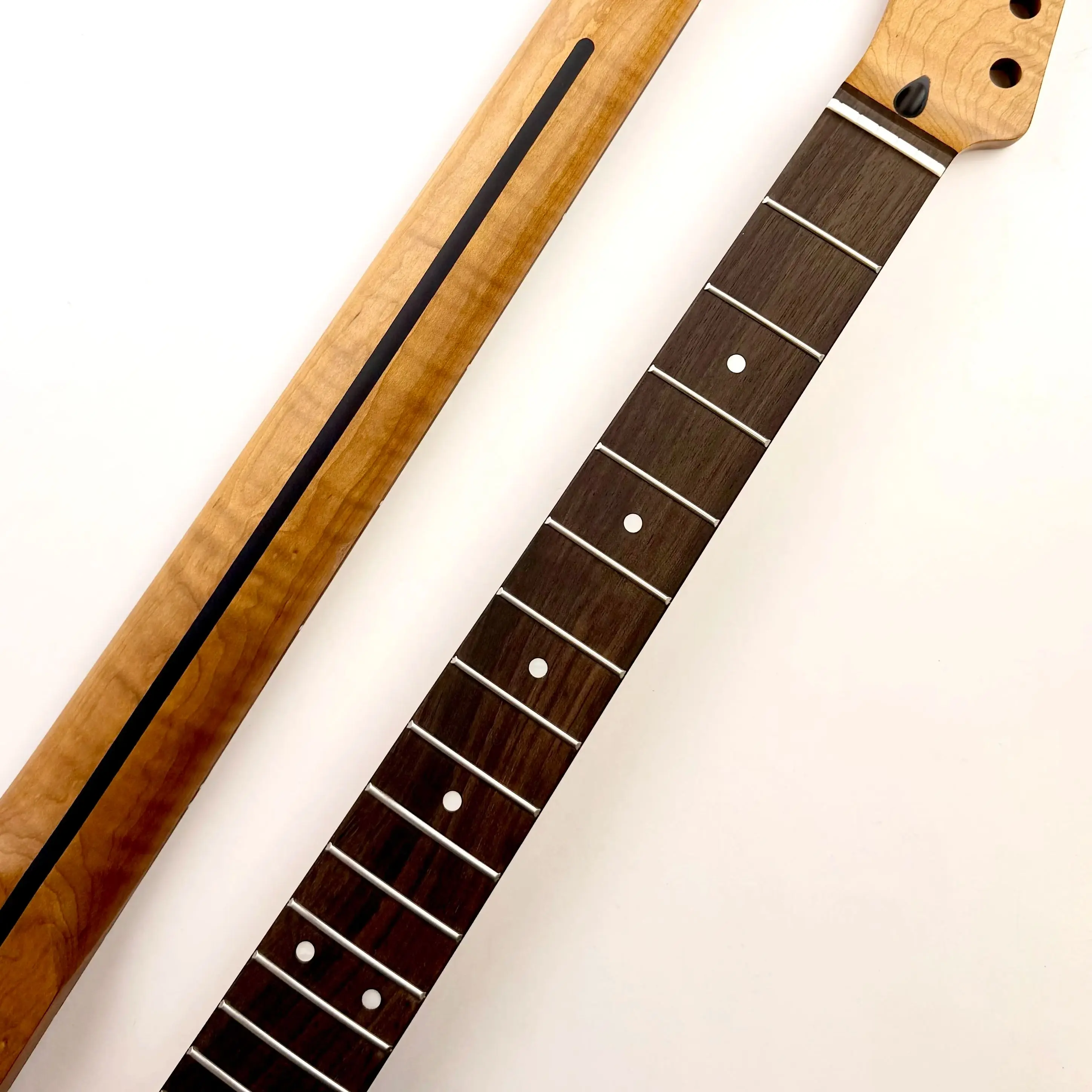 

Right Hand & Reverse HeadstockRoasted Flame Maple Electric Guitar Neck, Rosewood Fretboard, for TL Style Guitars