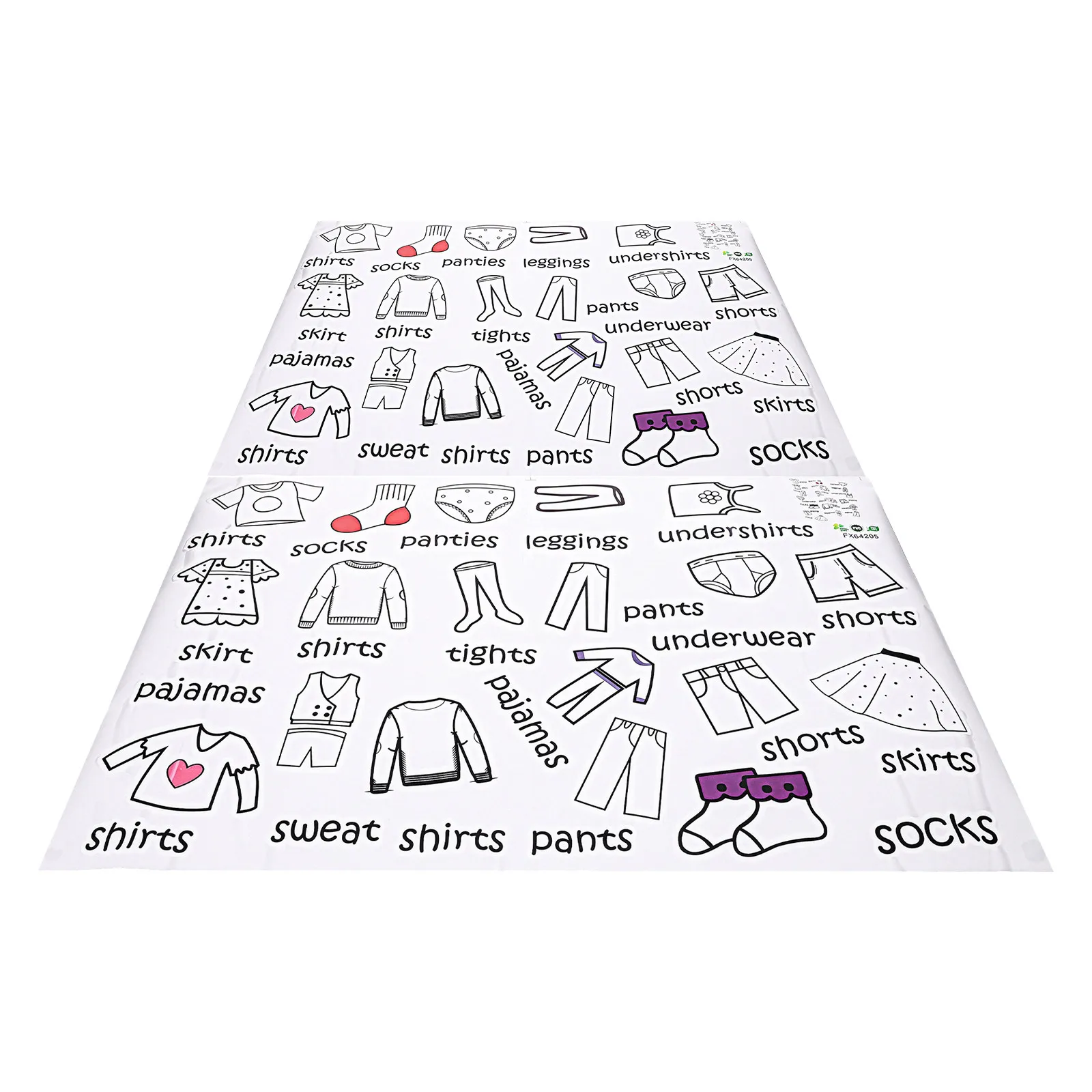 2Sheets Clothes Labels Removable Wardrobe Organizer Stickers Easy Clothing Classification for Closet Drawer Storage Decorative