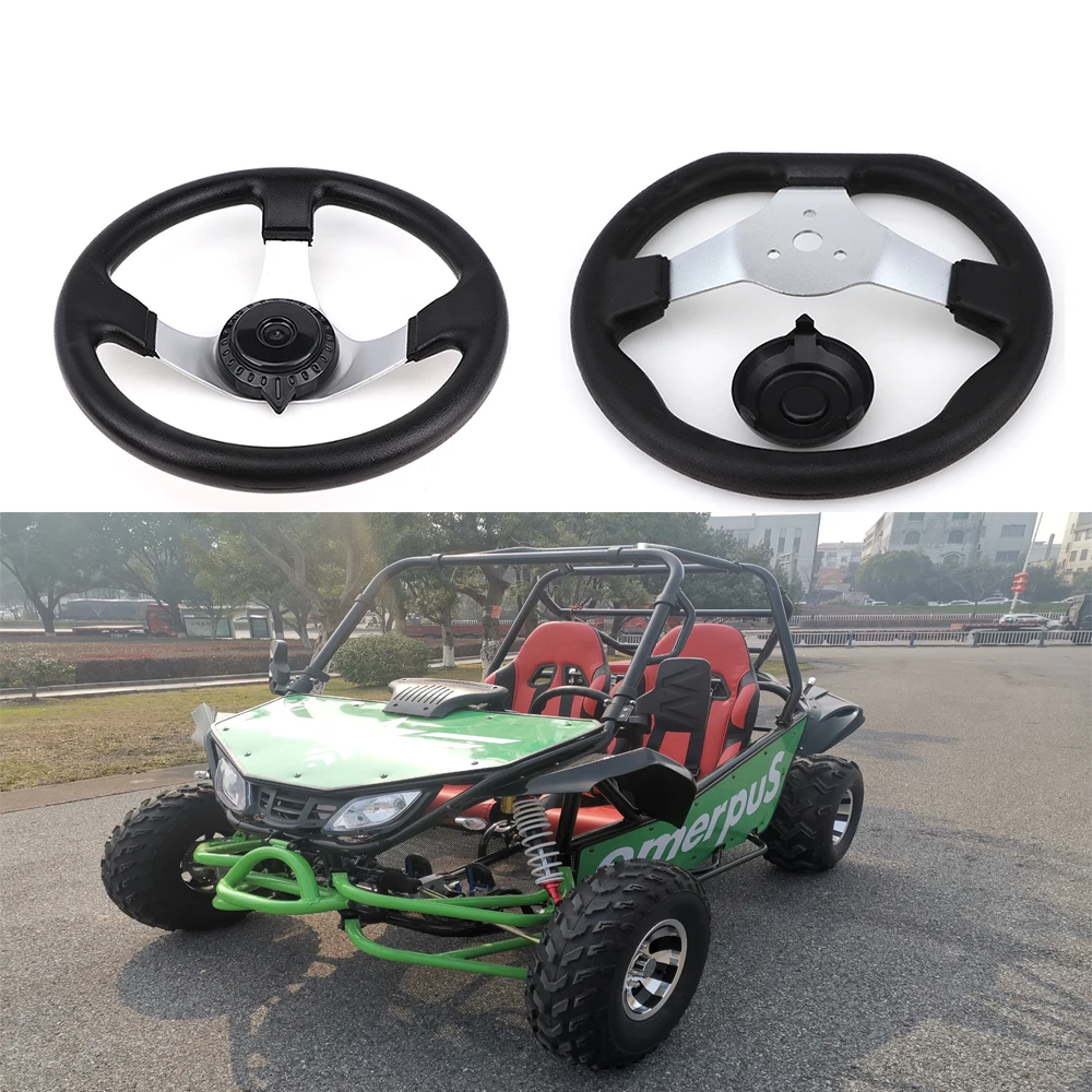 ATV 3Hole Steering Wheel Replacement Universal Suitable for Go Kart Steering Wheel Hardware with Cover Vehicle Accessories