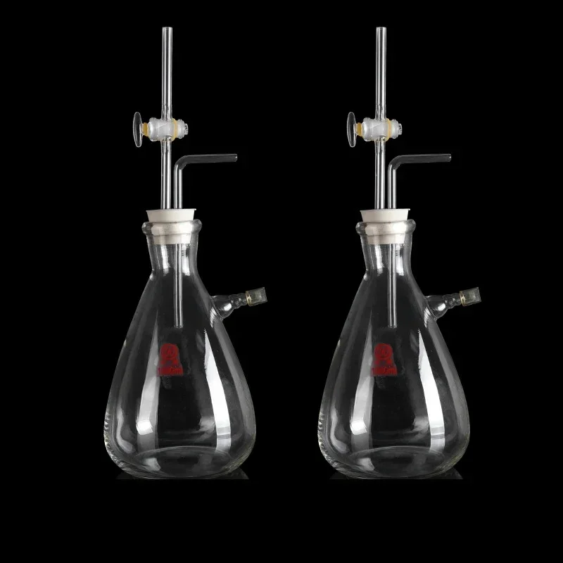 Pressure reducing bottle of laboratory glass buffer bottle 500/1000ml, anti backflow device, laboratory closure bottle