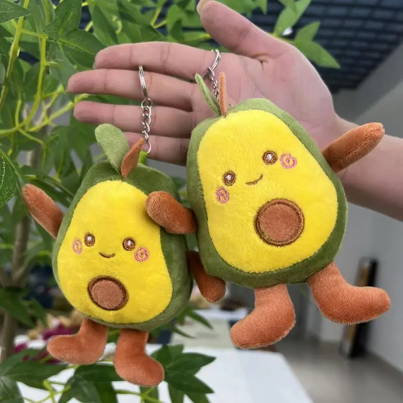 Portachiavi Avocado peluche Avocado piccolo peluche portachiavi piccolo ciondolo Avocado ciondolo portachiavi per borsa e zaino portachiavi organizzatore