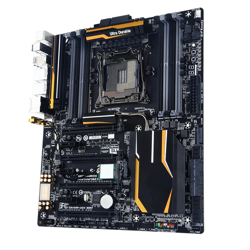 GA-X99-UD5 Placas-mãe WiFi, X99-UD5, WIF, LGA 2011-3, V3, DDR4, ATX, Intel X99, Overclocking Desktop Mainboard, SATA III, USB 3.0