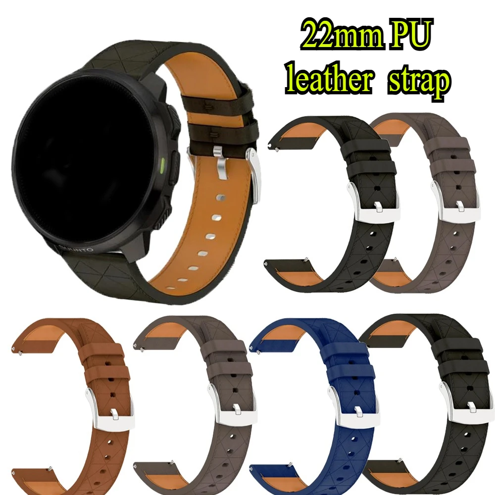 22mm PU Leather strap For Xiaomi Mi Watch S4/S3/S2 46 42mm/S1 For COROS watch PACE 3/APEX 46mm 2 Pro Versatile Replacement Strap
