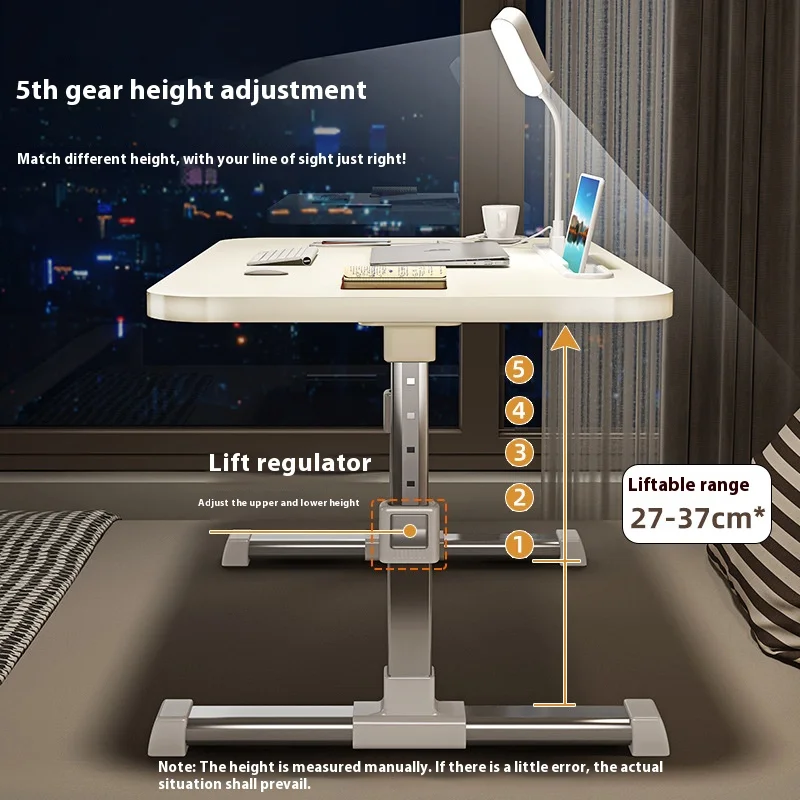 Foldable Bed Desk for Students - Adjustable Study Table Fits Dorm Bunks, Kids Writing & Laptop Use
