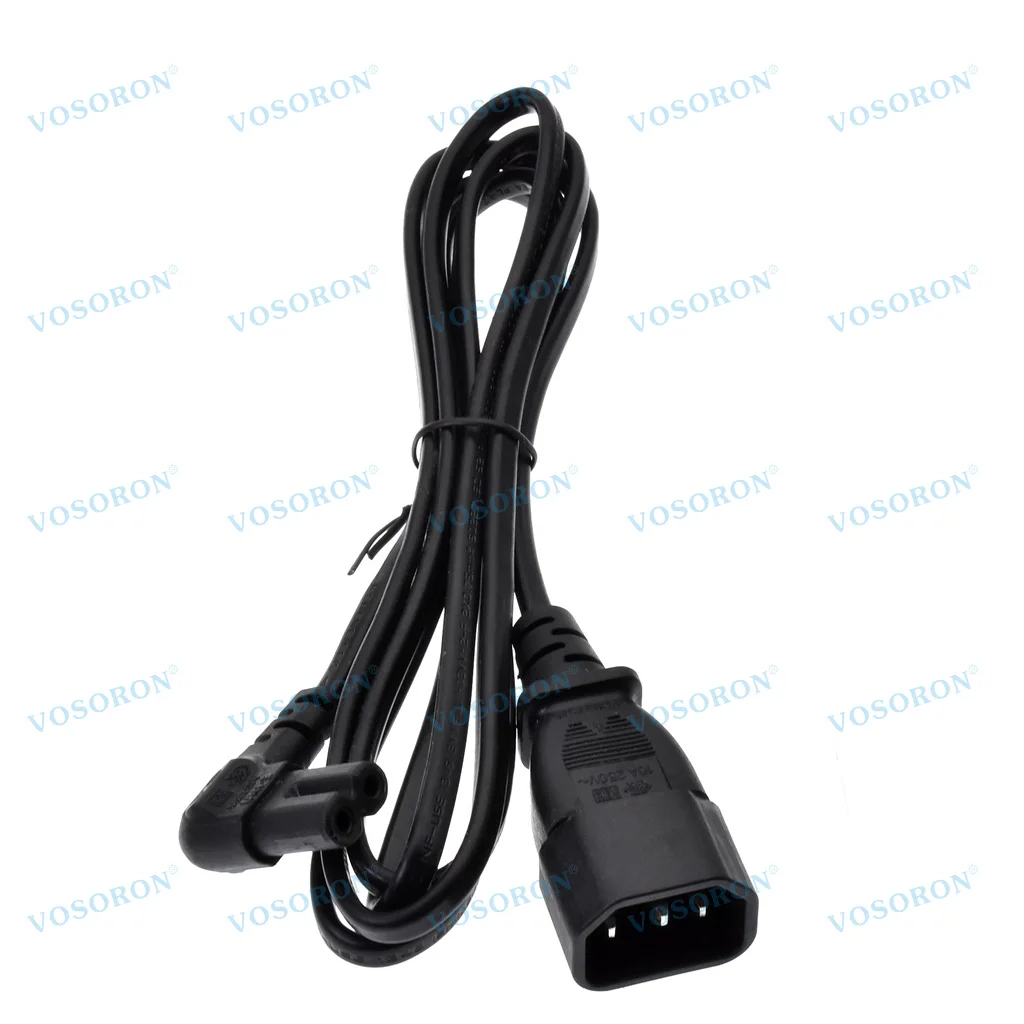 IEC 320 C14 Male to Right Angle C7 Female Power Supply Extension Cord IEC 320 3 pin to Figure 8 AC Power Conversion Cable
