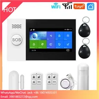 Wireless Tuya Smart Home Wifi GSM Simply Safe Alarm System for Home Business SMS APP Control Burglar Alarm DIY Kit PG107
