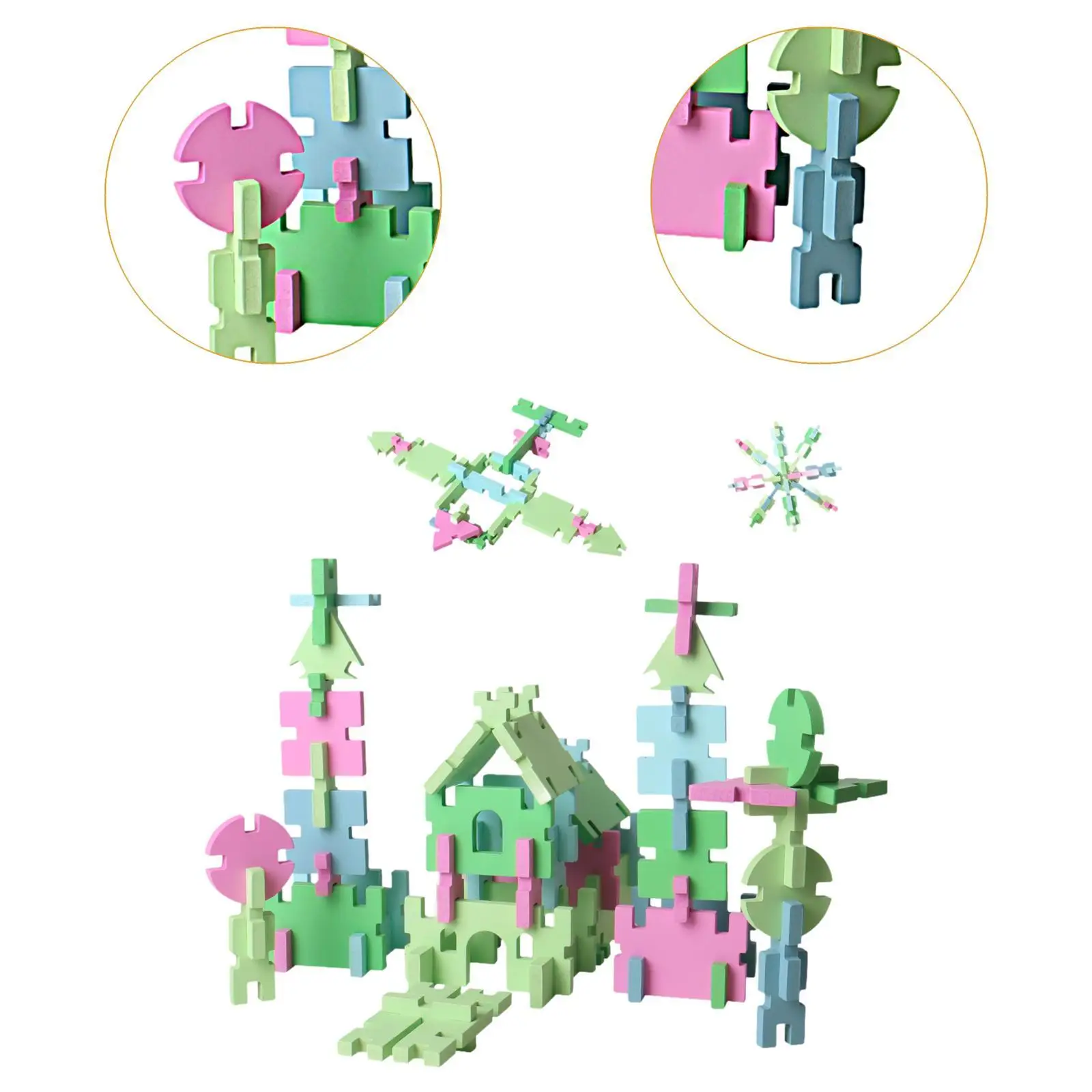 Ensemble de blocs à motifs en bois, cadeau d'anniversaire pour garçons et filles, puzzle uniques pour enfants