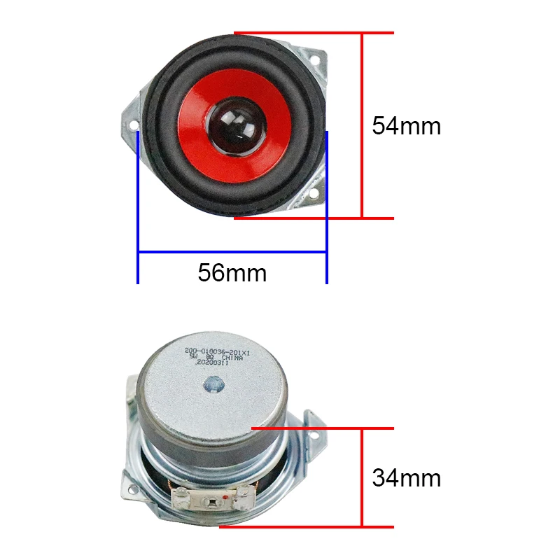 JBL 특수 코팅용 풀 레인지 주파수 스피커, 2 인치, 8ohm, 5W, 2 개