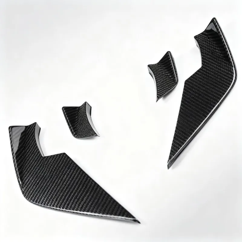 Dry Carbon Fiber VS Style Side Splitters Trims Front Bumper Canards for BMW G80 G82 G83 M3 M4 2021+ Car Accessories