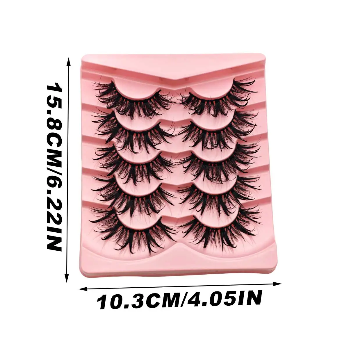 5 Pairs Wet Look Faux Mink False Eyelashes Natural Curl Thick Long Fluffy Fairy Cat Style for Holiday Events Costume Parties