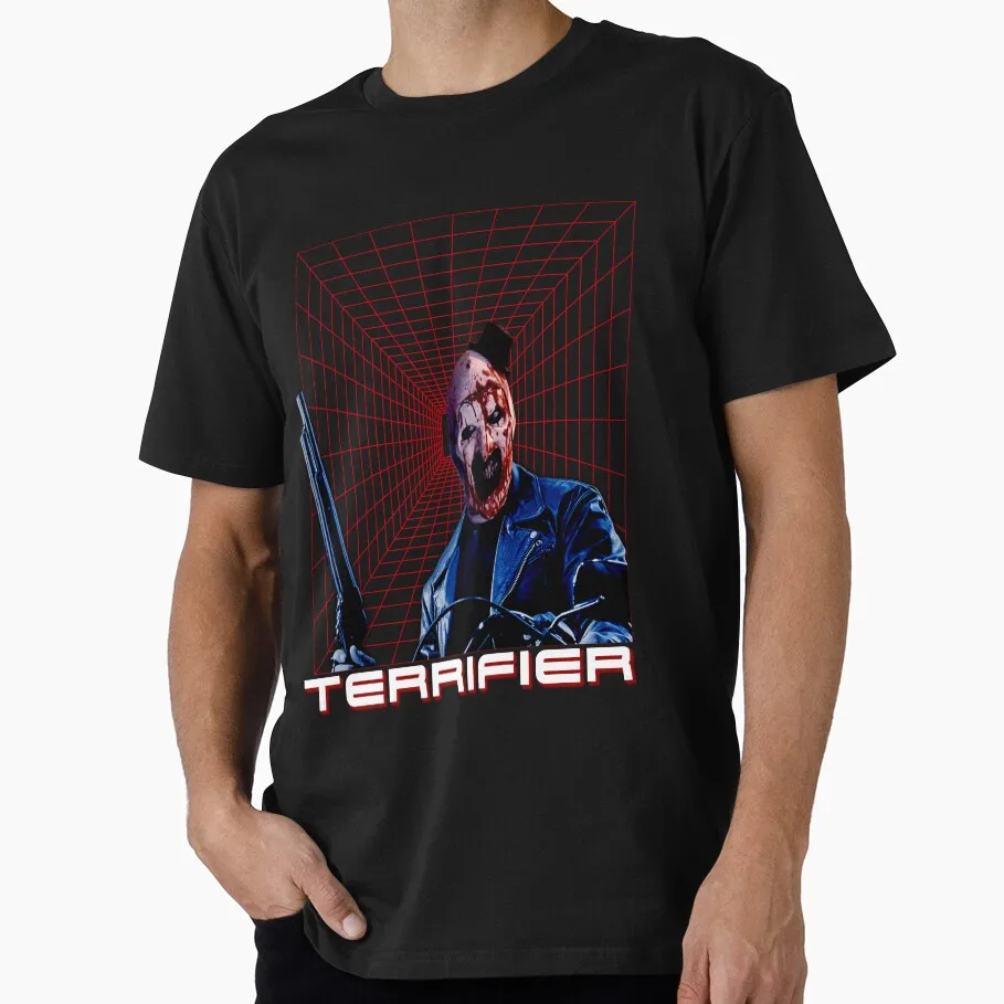 Retro Horror Movie Terrifier Art The Clown Killer Scary Halloween Gift T Shirt Judgement Clown Graphic clothes All size tops