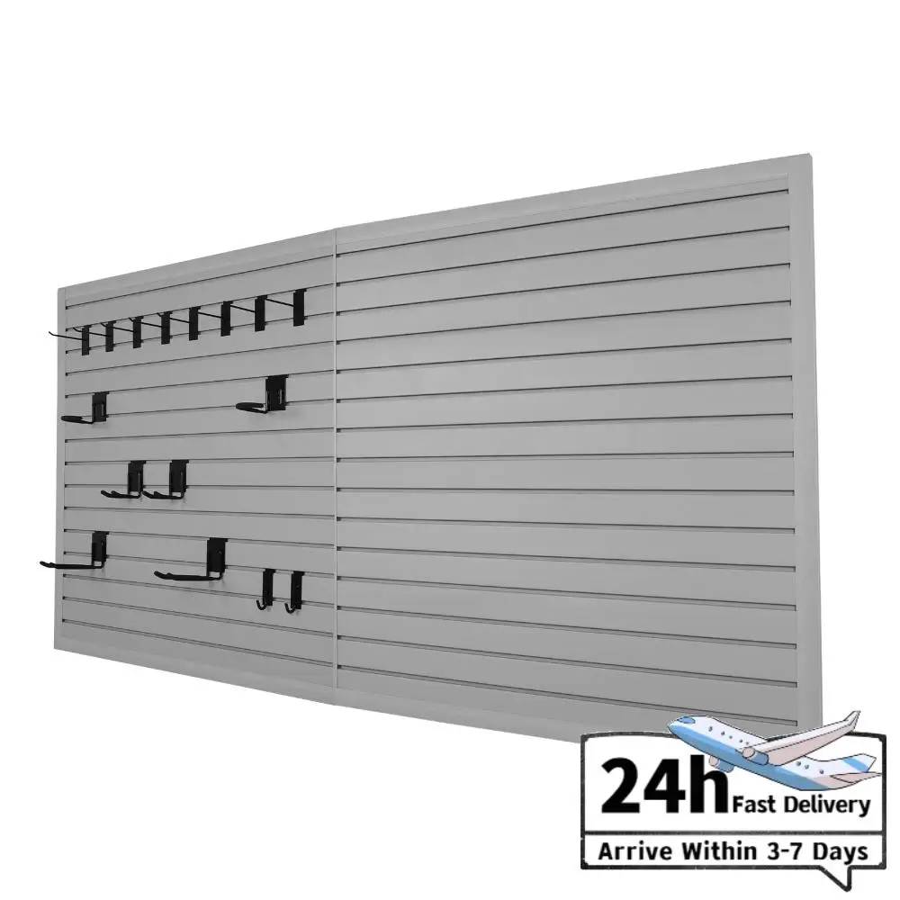 

Панели для стеллажей Slat Wall 4x8 футов, перфорированная доска для инструментов, настенная полка из ПВХ для хранения в гараже