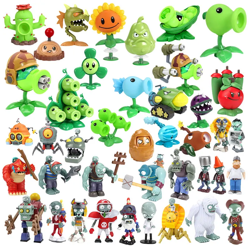 New Plants Vs Zombies Toys Peashoote Chomper Sunflower Gargantuar Dr. Zomboss Yeti Zombie Vs Plants Figurines Kids Birthday Gift