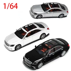 Diecast 1:64 Scale Mercedes Benz S65 Alloy Car Model Benz AMG W222 Model Car Toys for Boys Gift Collectible Ornament Souvenir