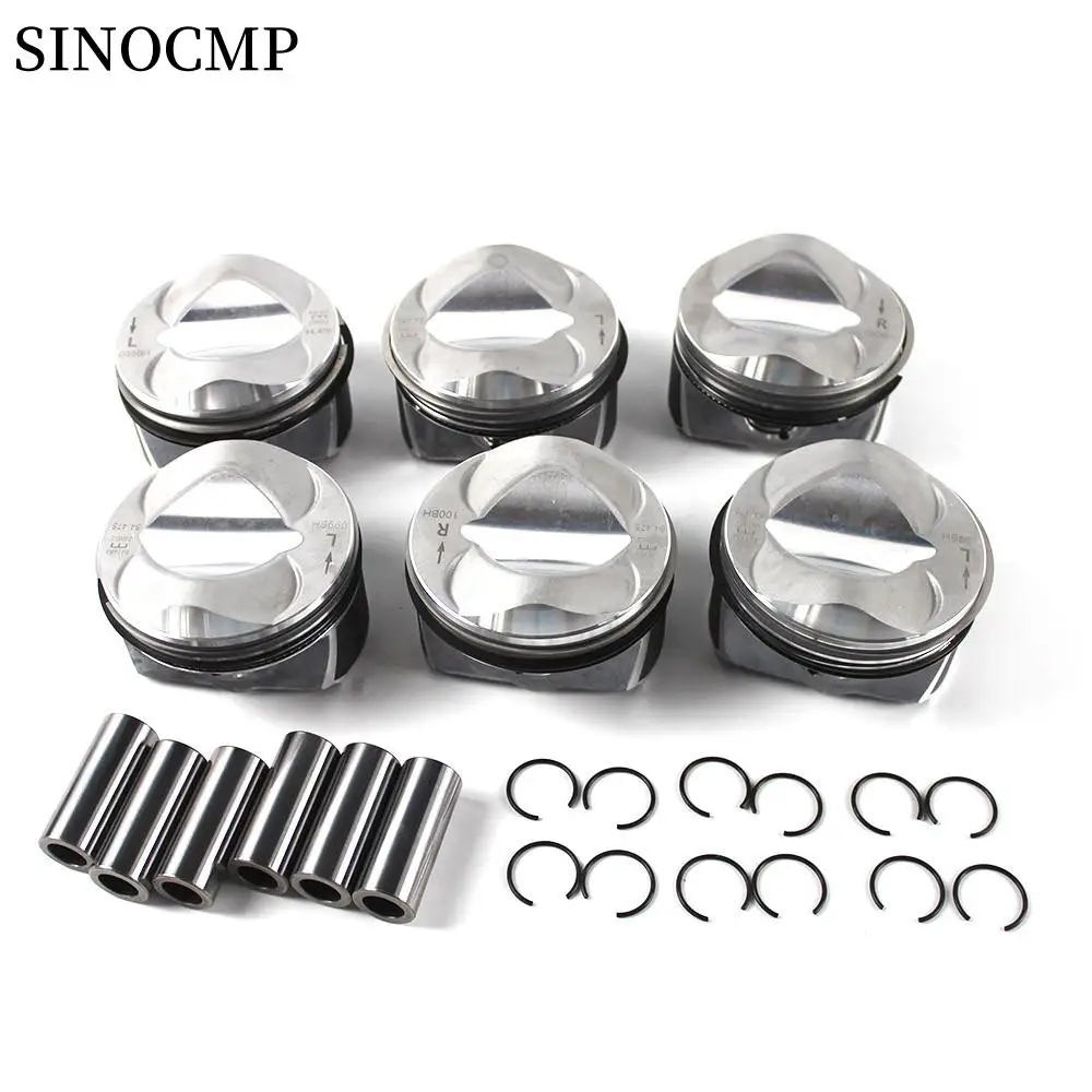 Pistons & Rings Set Φ84.5mm STD MAHLE 06E107065CF For Audi A6 A7 A8 2.8 FSI V6 BDX CCDA CCEA Engines Pistons Rings Rods Parts