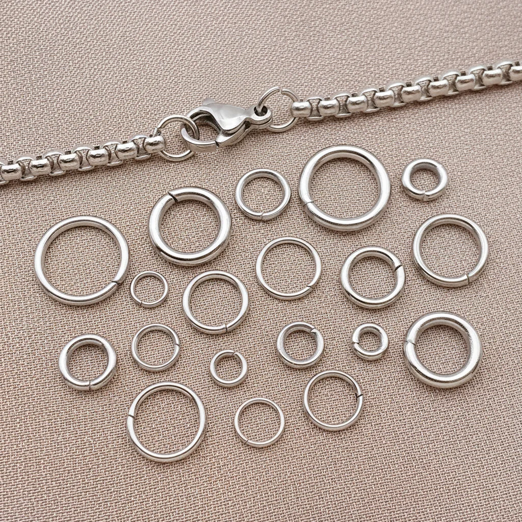50 Stück 4-10mm Edelstahl Spaltringe Offene Einzelschlaufen Verbindungsringe für DIY Schmuckherstellung Armband Zubehör – Detail 17