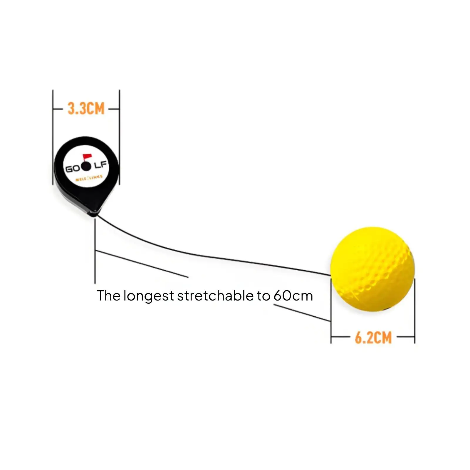 PU Golf Head Position Trainer Ball for Accurate Hitting Power Transfer Swing Correction Accessory