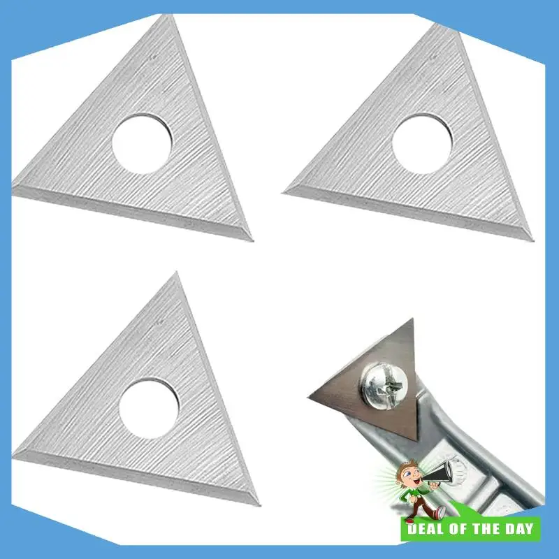 24-Hour Delivery Replacement Paint Scraper Blade Set-3Pcs 1Inch Triangle Carbide Double-Edged Reversible Blades