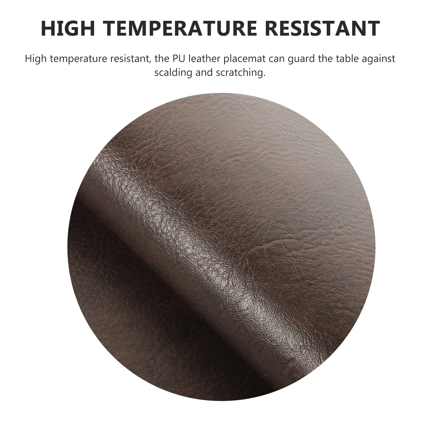 

Waterproof Wear resistant Placemat Rectangular PU Table Mat Black Brown Heat Resistant Placemats Home Party Hotel