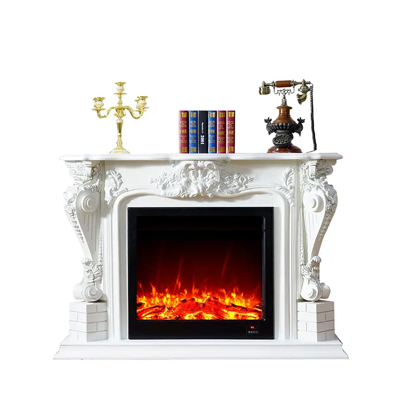 

1.44/16/18/2m European style fireplace frame decorative cabinet, American style carved solid wood fireplace heating core