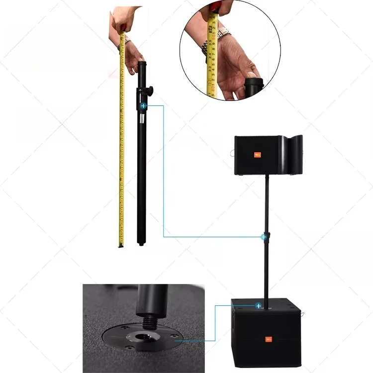 

MD2 Adjustable Height Professional Speaker Bar Monopole Speaker Stand 1 Pair Packaging