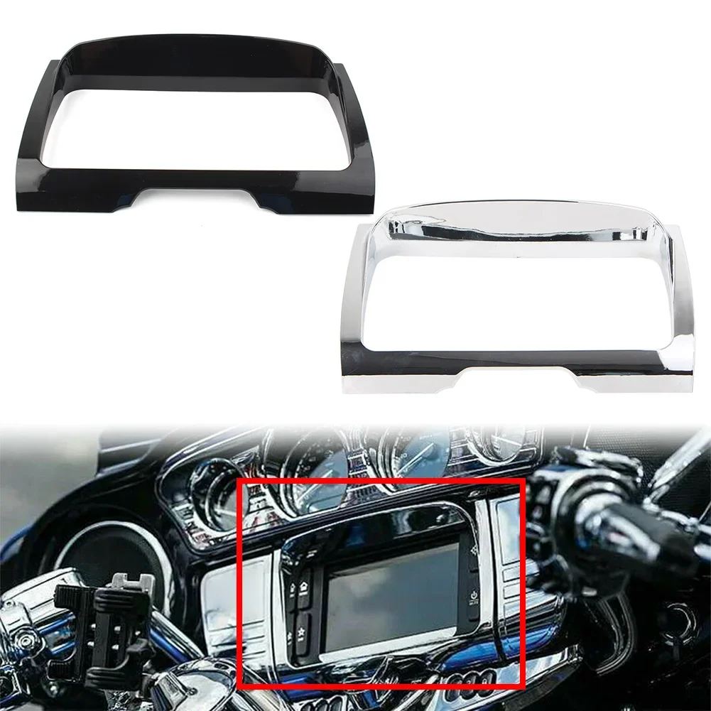 

Яркая черная отделка радио мотоцикла, центральная стерео акцентная декоративная рамка для Harley Electra Glides Street Glide 2014-2019