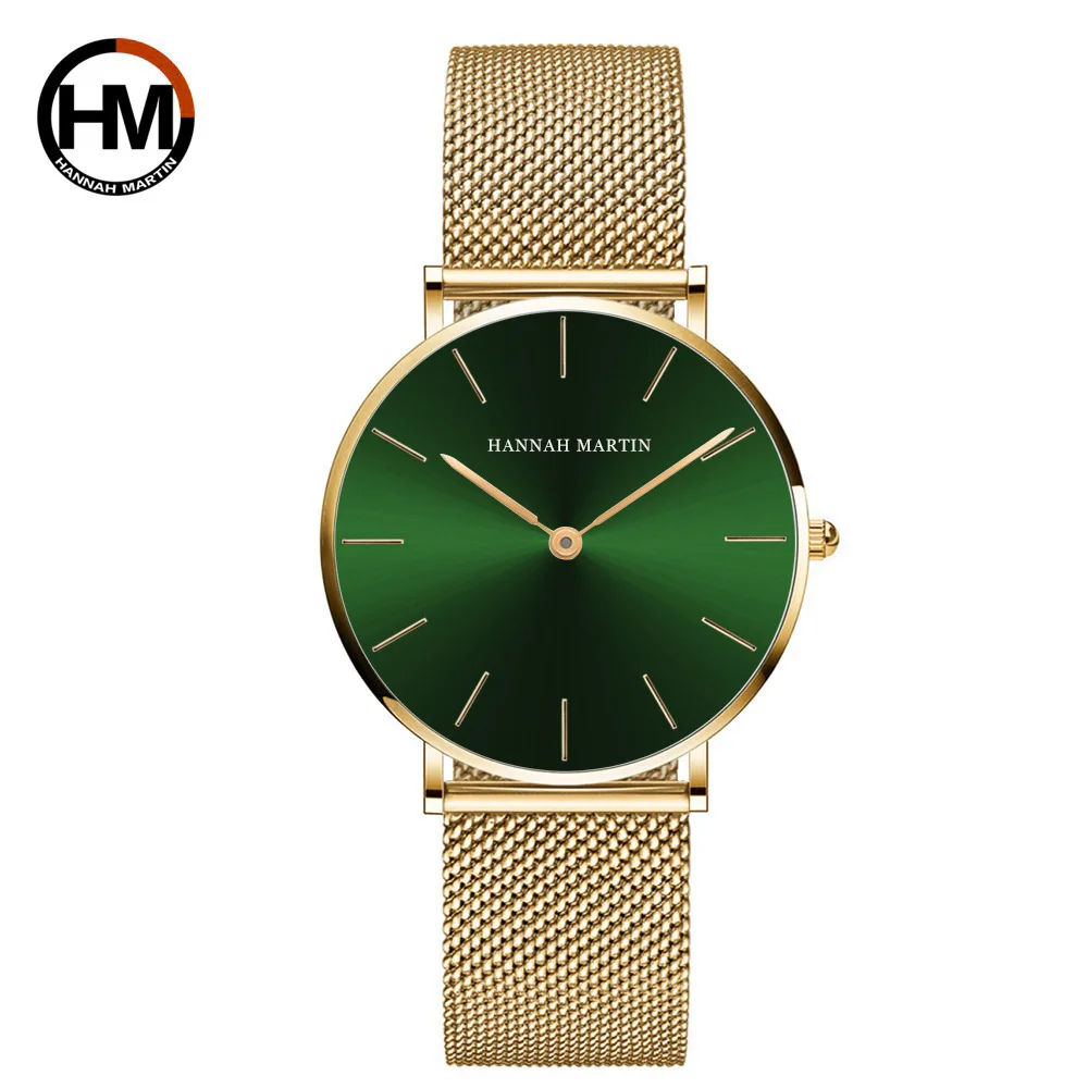Waterproof light luxury niche European and American extremely simple wind steel mesh with thin watch lady