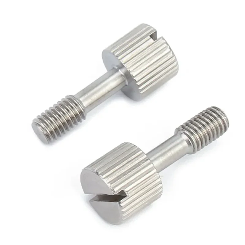 Slotted Hand Knurled Screw Bolts M3 M4 M5 M6 304 Stainless Steel Slot Head Thumb Anti-loosening Screws 1/2/3/4pcs