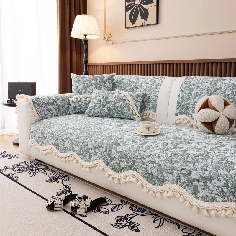 Sofa Cushion All Seasons Universal 2026 New Entry Luxury Non-Slip High-Level Leather Sofa Cover Cover Cloth