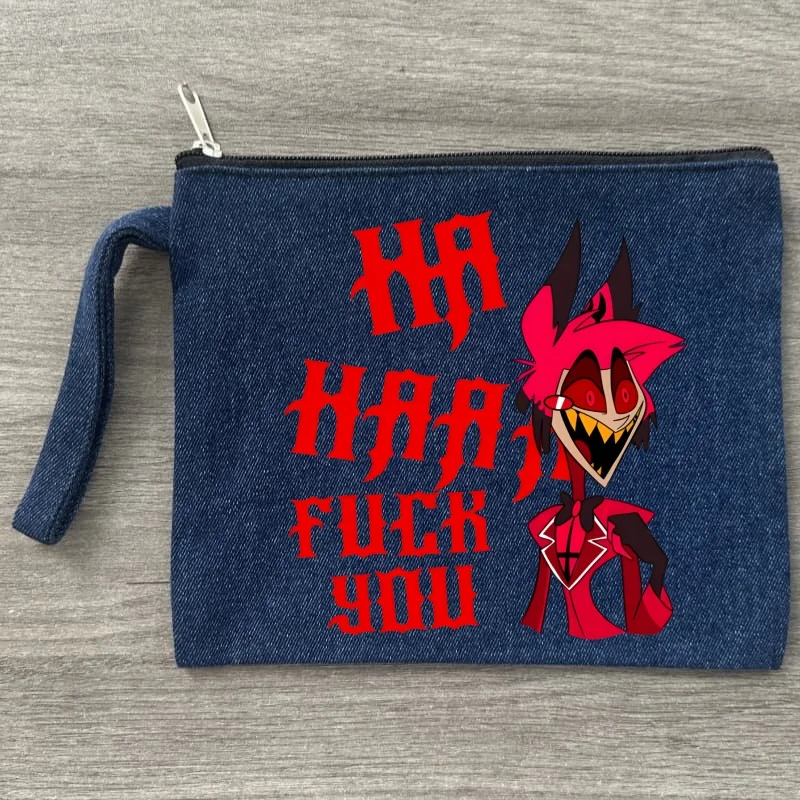 

Alastors Women Canvas Denim Cosmetic Bag Cute Makeup Bags Lovely Cloth Wallet Cotton Zipper Purse Storage Organizer Pencil Bag