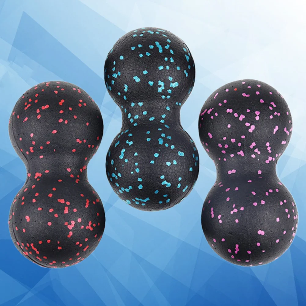 3 قطع من أسطوانة اليوجا الفول السوداني، تصميم إبداعي، أداة استرخاء العضلات العملية، محمولة، سهلة الاستخدام في أي مكان، كرة تدليك #3