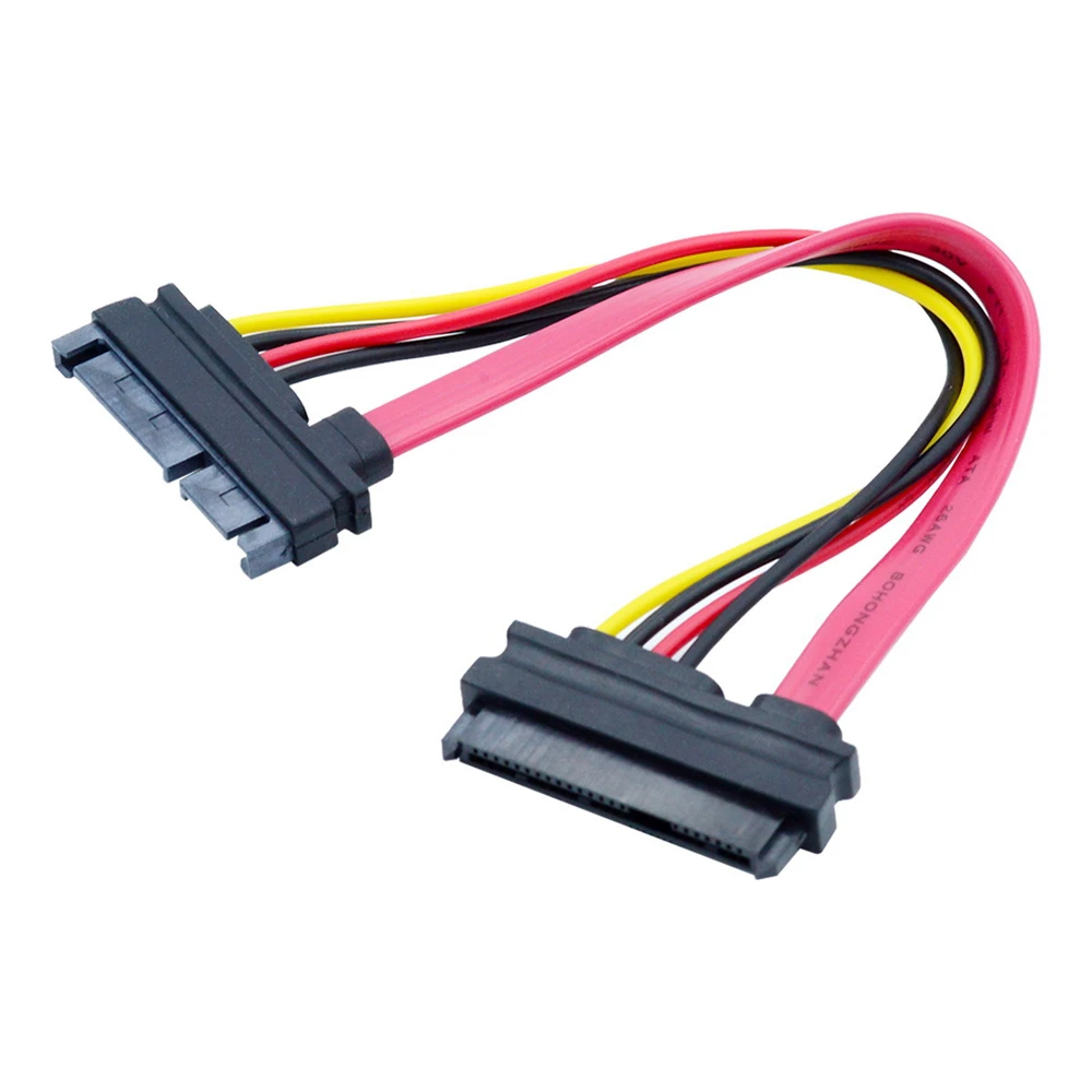 SFF-8482 SAS 29 Pin to SATA 22Pin Hard Disk Drive Raid Extension Cable with 15 Pin SATA Power Port