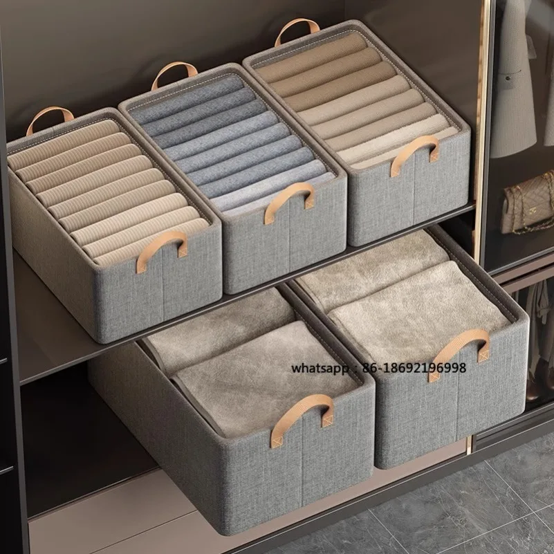 3 Clothes Storage Boxes, Household Clothes and Pants Organizers, Dormitory Fabric Wardrobe, Layered Storage Artifacts