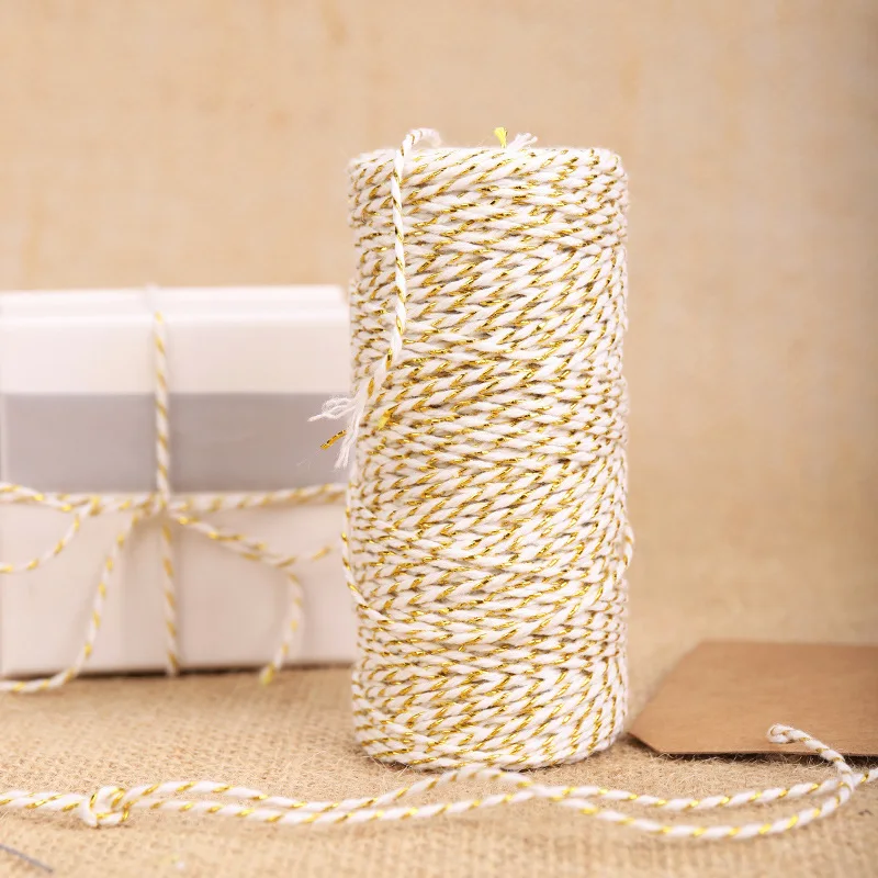 Cotton Rope for Home Decor, Twine String Cords, Handmade Gift Packing Craft, DIY Wrapping Favors, 50 m