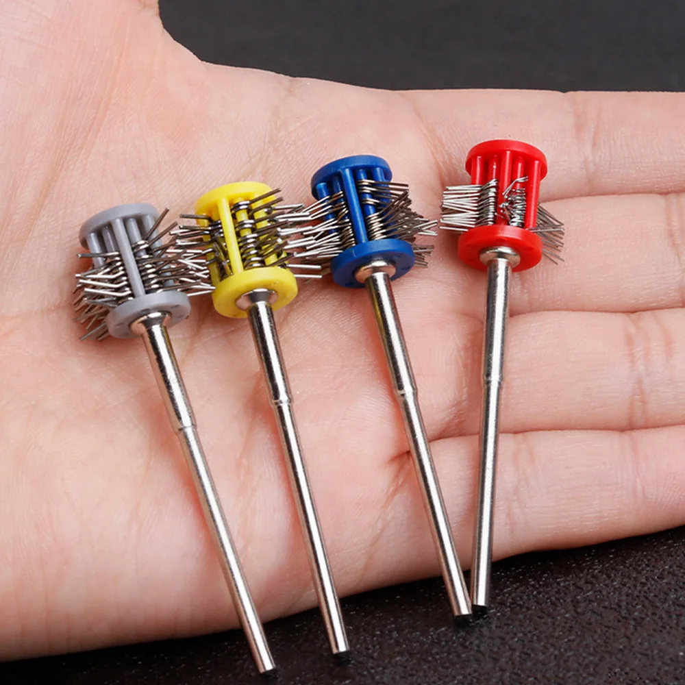 1PCS Professional Polishing Grit Mounted Matt Wire Brush 2.35MM Shank Jewelry Making Tools 0.2mm/0.3mm/0.45mm/0.55mm