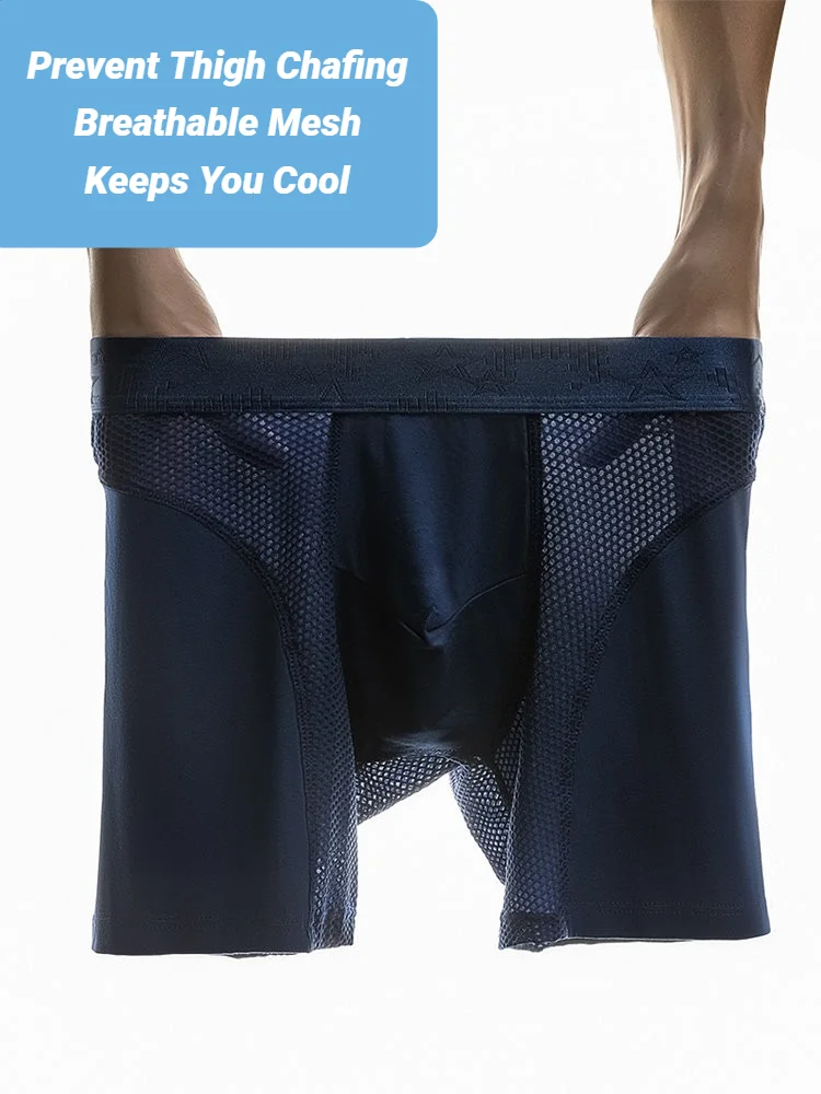 Men's Boxer Briefs Anti-Wear Leg Running Large Size Breathable Training Boxer Briefs