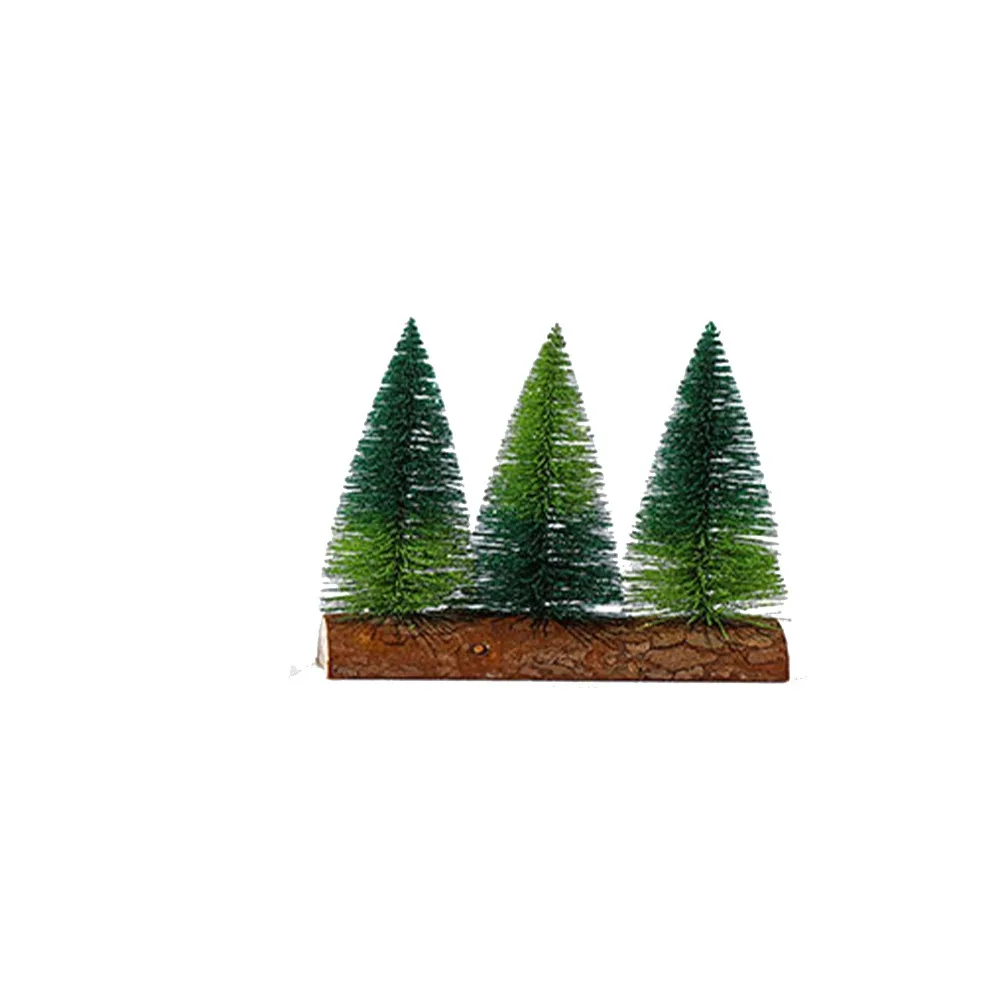 

Mini Christmas Tree Ornament Creative Double Color Snow Pine Tree Artificial Lifelike Micro Landscape Model Gift