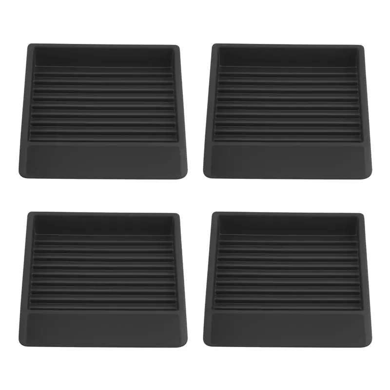 YANA50I 4Pcs Anti-Slip Furniture Pads Square Rubber Anti Skid Caster Cups, Leg Coasters-Couch, Chair, Bed Stoppers