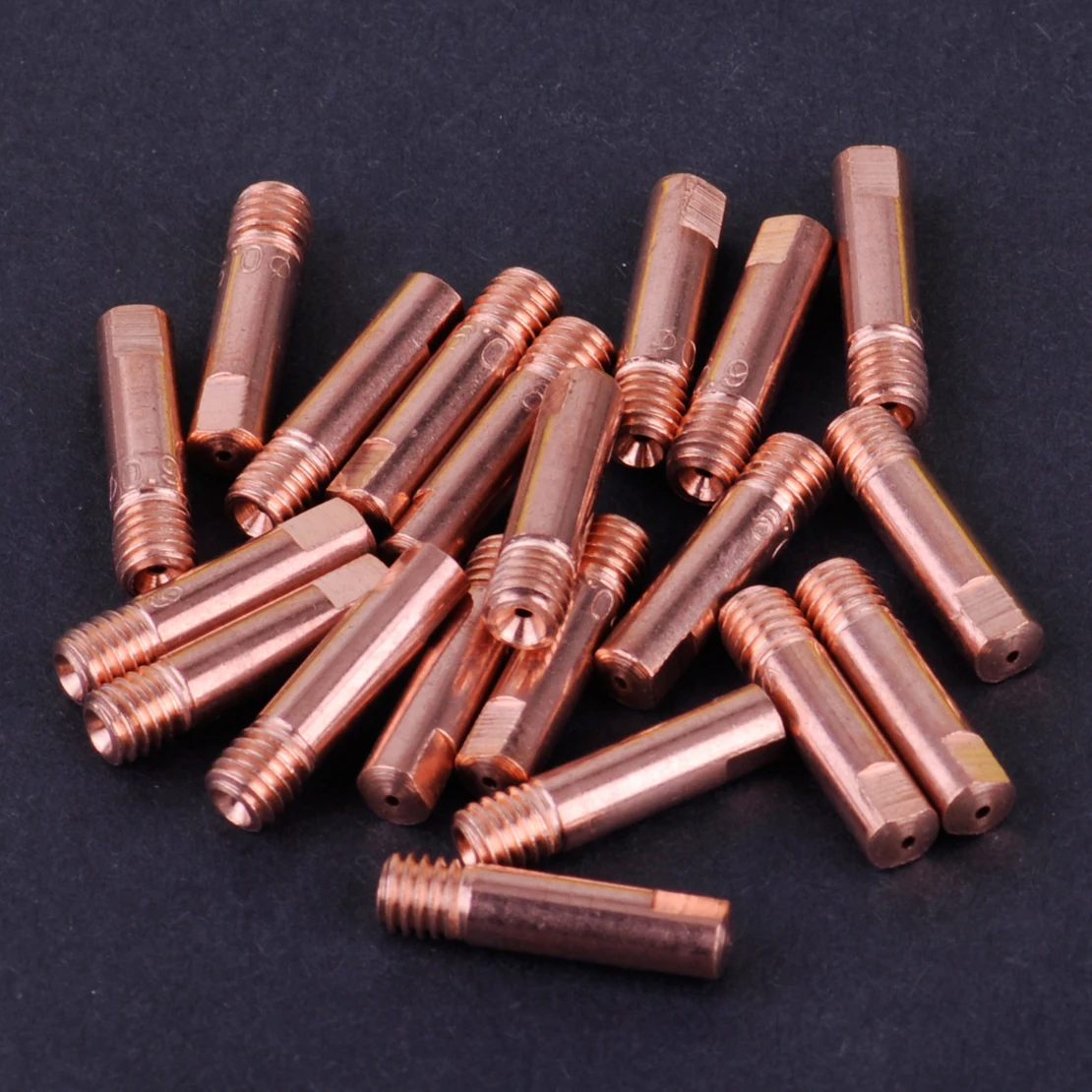 

LETAOSK 20pcs MB 15AK MIG MAG Welding Weld Torch Contact Tips Holder Copper Gas Nozzle 0.9 x 24mm