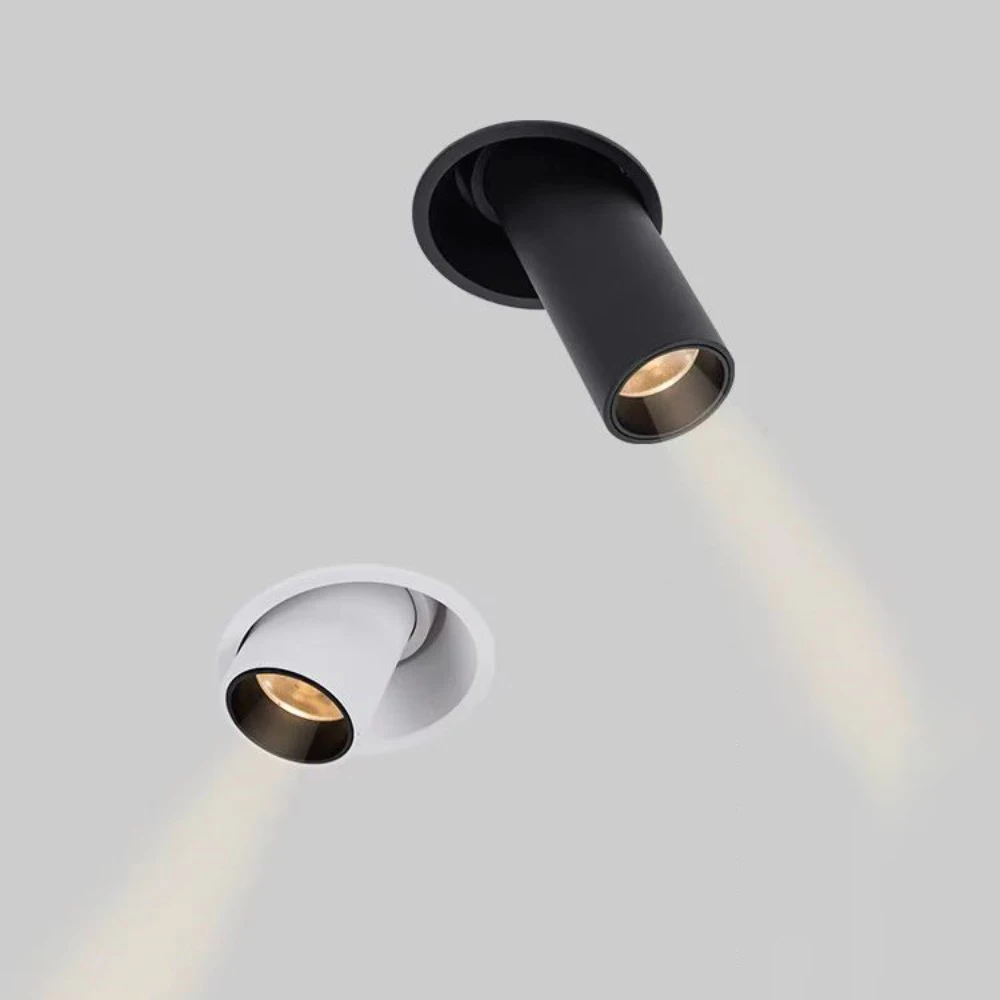 Recessed LED Long downlight spotlight 10W12W 15W Dimmable Anti-glare 360° Rotation COB chip AC110V220V Ceiling Lamp Home busine