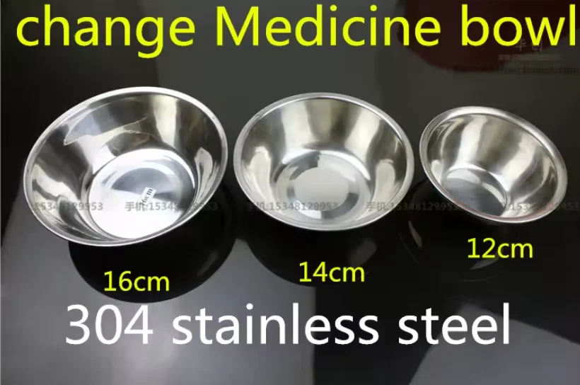 Bowl 12/14/16cm thick anti-corrosion take medcine&eating bowl soup bowl change Medicine Medical household 304 stainless steel