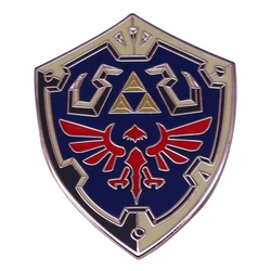 The Legend of Zellda Hyllian Shield Enamel Pin Game Brooch Badge Best Friend Gift