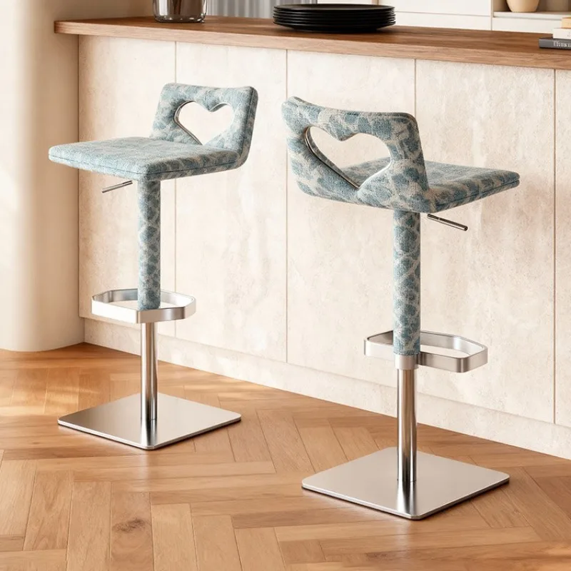 Italian minimalist high stool, home bar chair, designer dopamine island chair