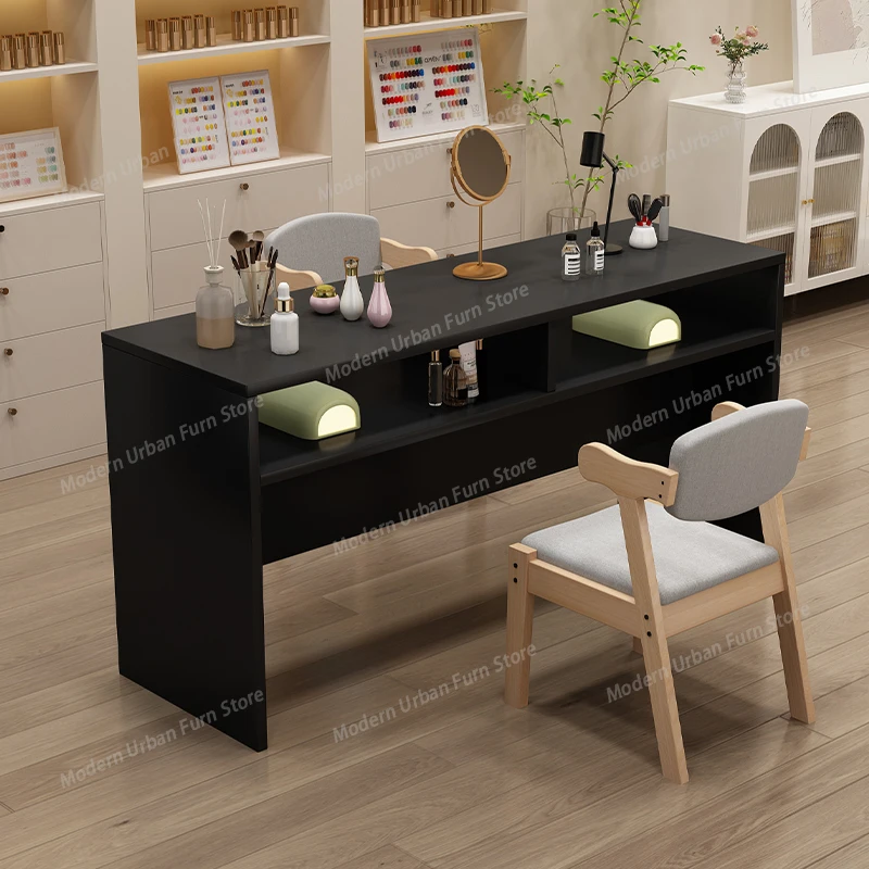 Simple Easy Clean Manicure Table Drawer Designer Salon White Nail Desk Reception High Quality Tavolo Per Unghie Salon Furniture