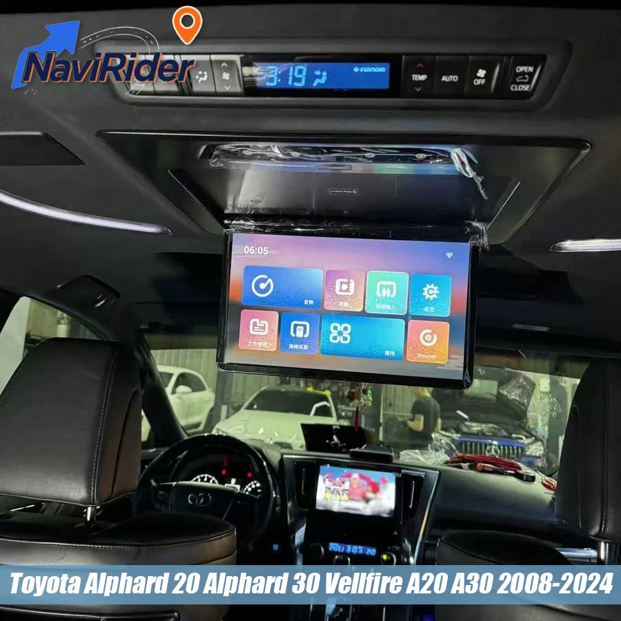 

15.6" Android Roof Ceiling Monitor IPS Screen For Toyota Alphard 20 Alphard 30 Vellfire A20 A30 2008-2024 Car Multimedia Player