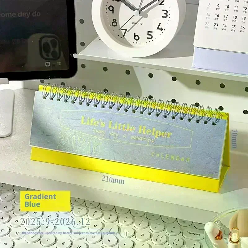 2026 Korean Calendar Simple, Fresh And Creative Desktop Decoration Plan Check In Notebook