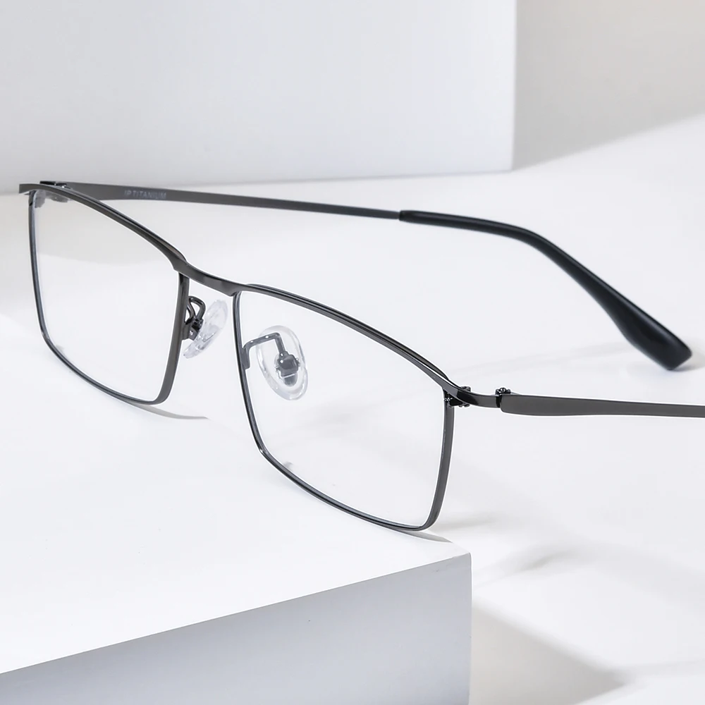 NIANZHEN Titanium Alloy Eyeglasses Frame Men Brand Design Glasses Women Ultralight-Weight Retro Square Eyewear Spectacles 85517