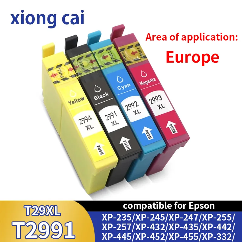 Europe 29XL T2991 T2991XL T29XL ink cartridge compatible For Epson XP-442 XP-345 xp 245 xp 235 342 xp-435 XP-255 XP-257 printer
