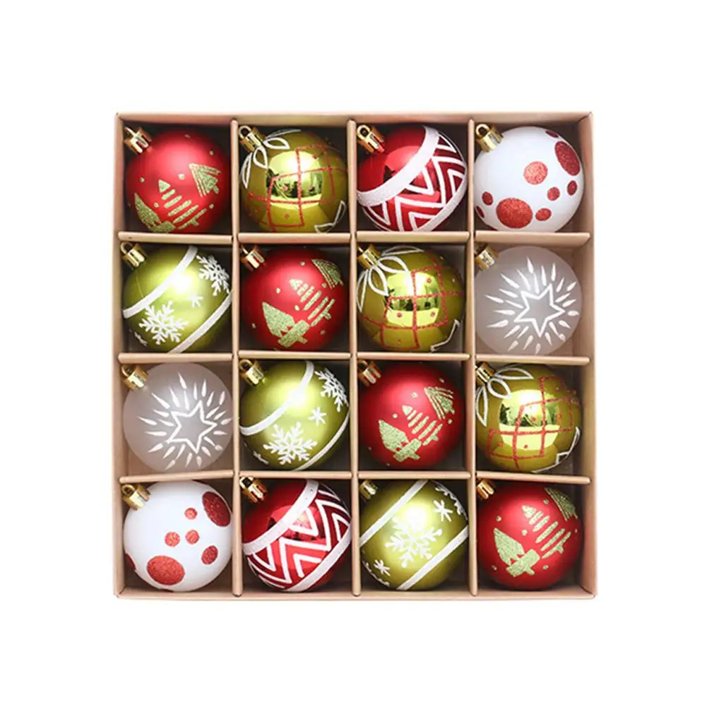 16 Champagne Gold And White Christmas Balls Christmas Decorations Christmas Tree Decorations Home Party Pendants Ball J9f1