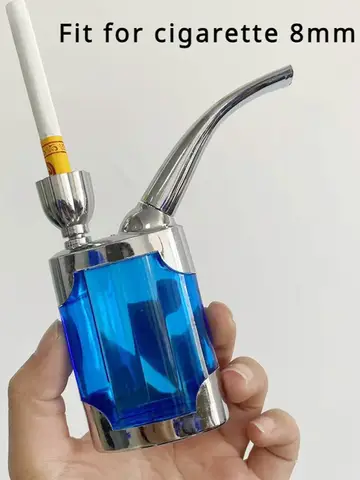 Complete set Cleanable Acrylic Smoking Pipe Fashion Microfilter Tobacco Pipe Circulation Reduce Tar Smoke filter Cigarette Tool